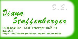 diana staffenberger business card
